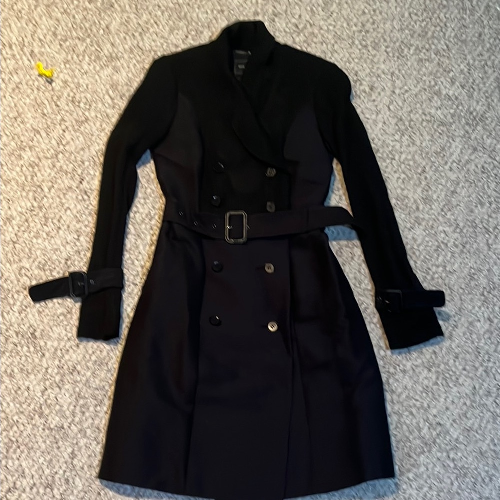 BCBGMaxAzria Black Pea Coat